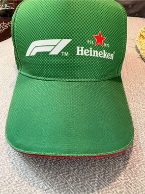 Heineken Green Formula 1 racing. Adjustable. Snap back